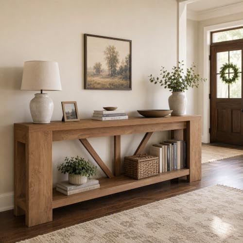 Tribesigns 70.9" Extra Long Console Table, 2-Tier Entryway Table - Image 4
