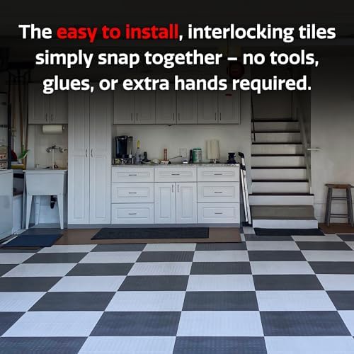 SnapLock GarageDeck 12"x12" Coin Garage Tiles, 48 Pack - Image 5