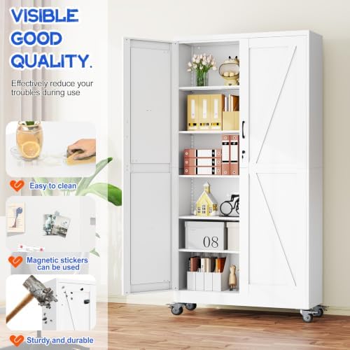GAIOUS 78.7" Tall Metal Storage Cabinet - Image 3