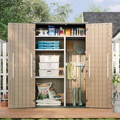 Aoxun Outdoor Storage Shed, 64 Cu.Ft Vertical Storage Sheds - Image 2