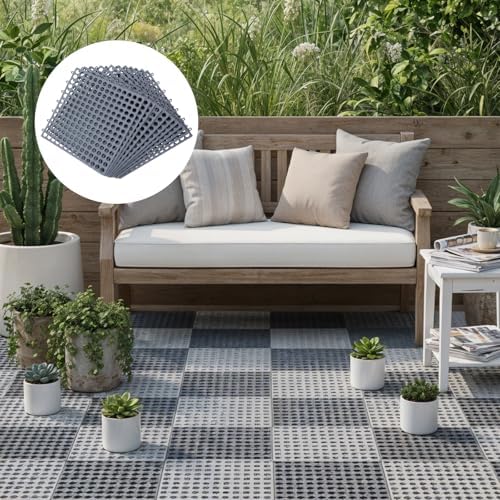12 Pcs Interlocking Floor Tiles, 11.8 x 11.8 Inch Modular Cushion Mat - Image 3