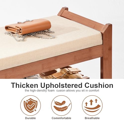 PETKABOO Hall Tree with Bench and Shoe Storage, Coat Rack Shoe Bench Set with - Image 7
