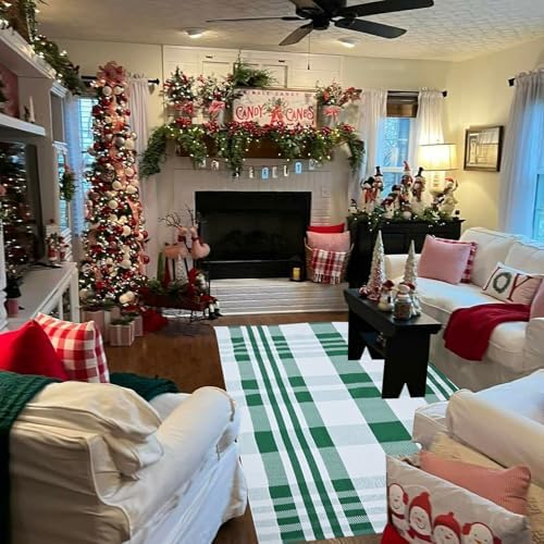 Christmas Plaid Outdoor Rug, Layering Rug - Image 3