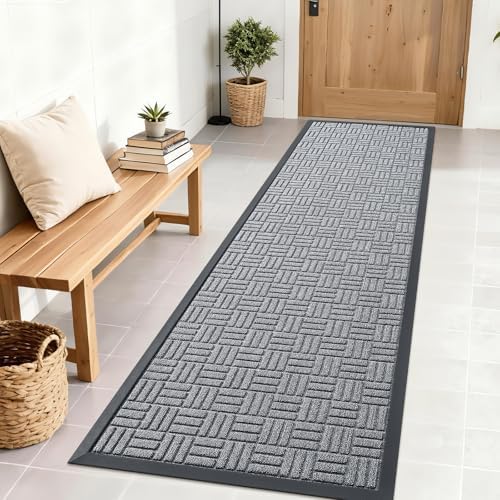 OLANLY Front Door Mat Outside Entrance 71x23, Heavy-Duty Rubber Doormat by OLANLY