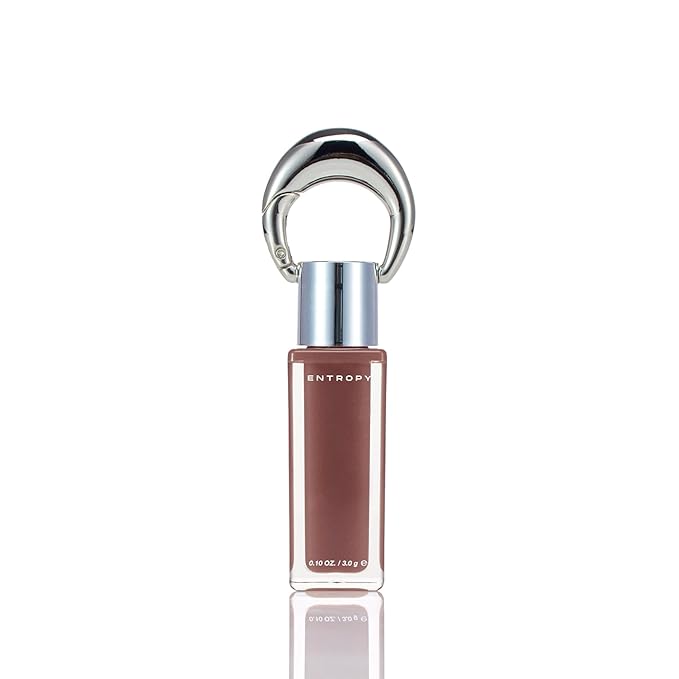 ENTROPY Makeup 2-in-1 Charm Shiny Glowy Lip & Cheek Gloss Tint Keychain, High Pigment Long Lasting Lip Color & Plumping Gloss, C7 Spinel Charm