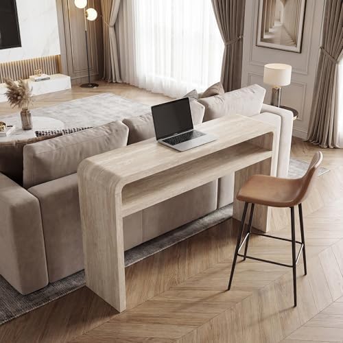 Hyfirm Travertine Style Wood Console Table - Image 6