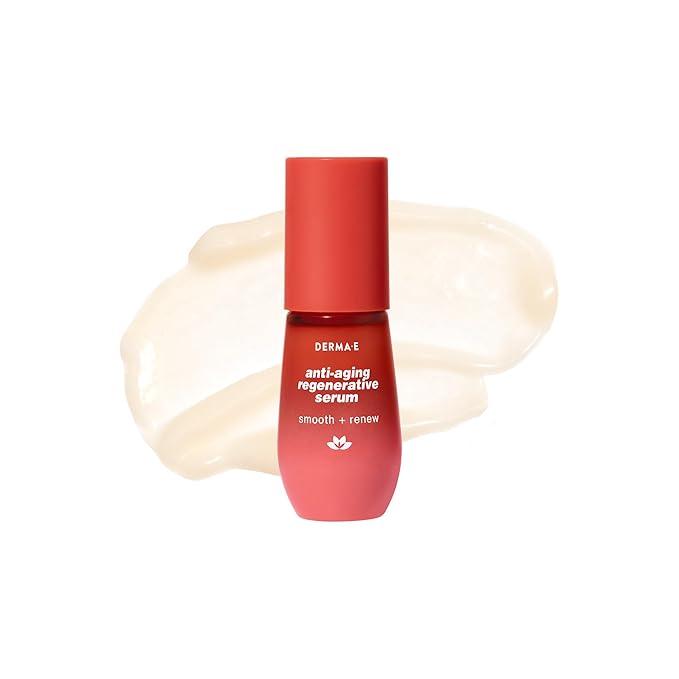 DERMA E Face Serum, Anti Aging Regenerative Retinol Serum for Face, 1 Fl Oz, Vitamin A, Bakuchiol, Glycolic Acid, Green Tea Extract, Helps Reduce Appearance of Fine Lines and Wrinkles