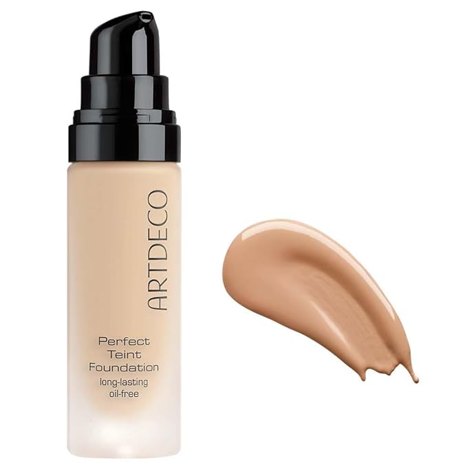 ARTDECO Perfect Teint Foundation - Olive Beige N°56 - Lightweight Liquid Formula - Medium to Full Coverage - Without Mask-Like Effect - Conceals Imperfections - Vegan Makeup - Hyaluron - 0.67 Fl Oz