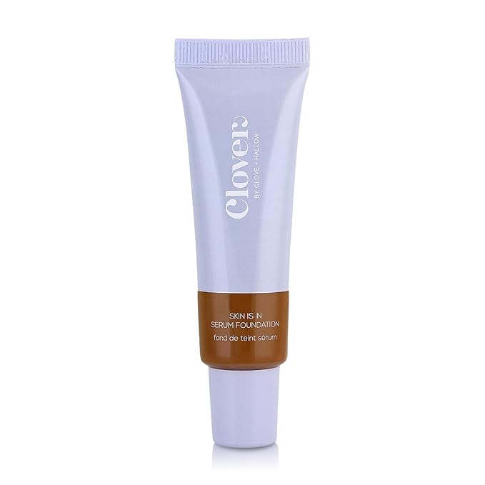 Clover Skin Is In Serum Foundation | Hydrating Face Serum, Lightweight Foundation, Cruelty-Free & Vegan | With Squalane And Sunflower Seed Wax | 30 ml - Shade 12 (Dark)