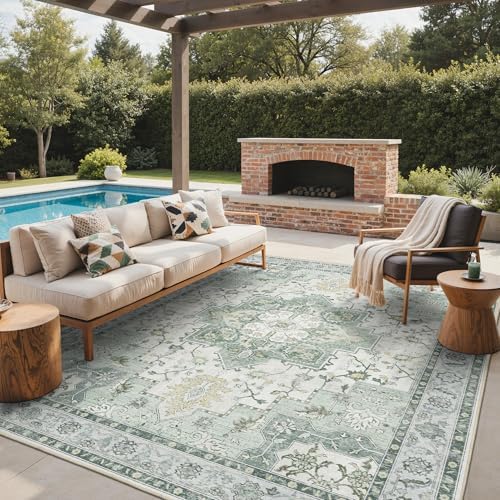 GENIMO Indoor Outdoor Rug, Washable by GENIMO