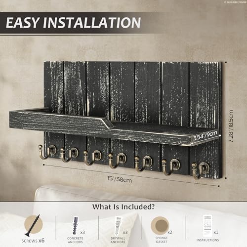 Rebee Vision Rustic Key Holder Wall Mount - Image 2