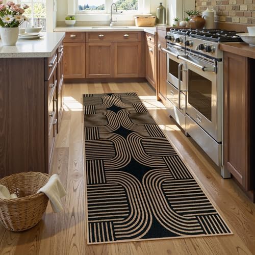 Lahome Modern Geometric Runner Rug, 2x6 Laundry Room Rug Runners - Image 3