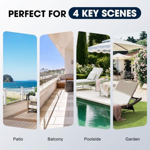 LZRS Patio Side Table, Heavy Duty HDPE Outdoor End Table - Image 5
