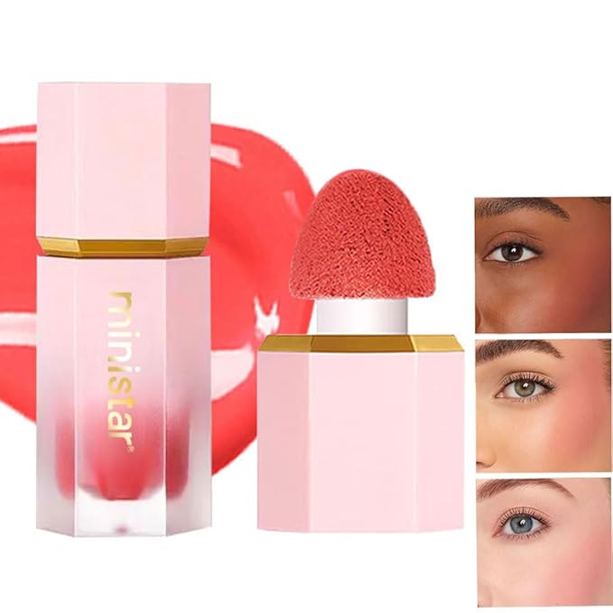 Liquid Blush Makeup, Cream Blush for Cheeks, Waterproof Long Lasting Blush Face Makeup Multi-Use Blush Beauty Wand for Cheeks & Lip Tint Natural Cream Blusher Makeup for All Skin Tones(#06 True Love)