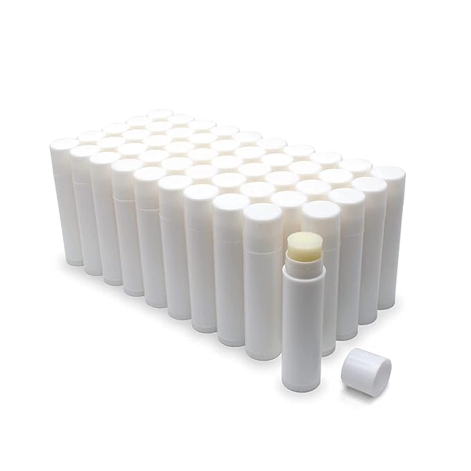 Natural Cherry Lip Balm Bulk, Unlabeled Filled, 50 Pack Add Your Own Labels
