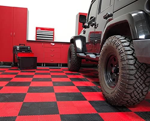 Swisstrax Ribtrax Smooth PRO Garage Tiles, Tropical Orange - Image 6