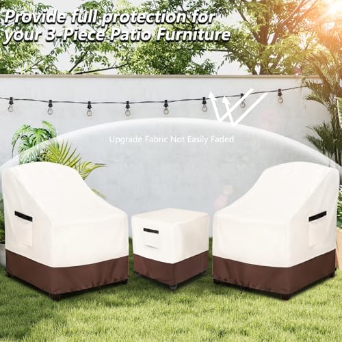 Patio Furniture Covers for 3 Piece Outdoor Bistro Sets, 100% Waterproof Outdoor - Image 4