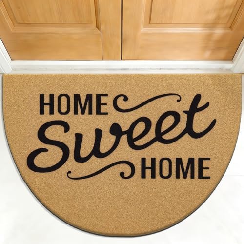 OLANLY Half Circle Door Mat 47x32, Low Profile Doormat by OLANLY