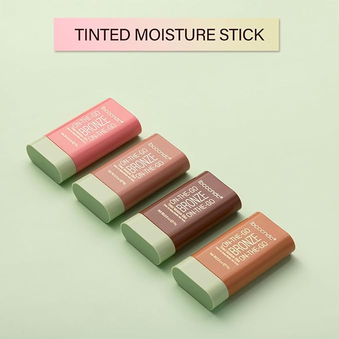 Multi-Use Makeup Blush Stick, Tinted Solid Moisturizer On-the-Go Blush, Multi-use Cream Blush Stick for Cheek & Eyes & Lips, Waterproof Natural Nude Makeup for All Skin (4# Beach Glow)