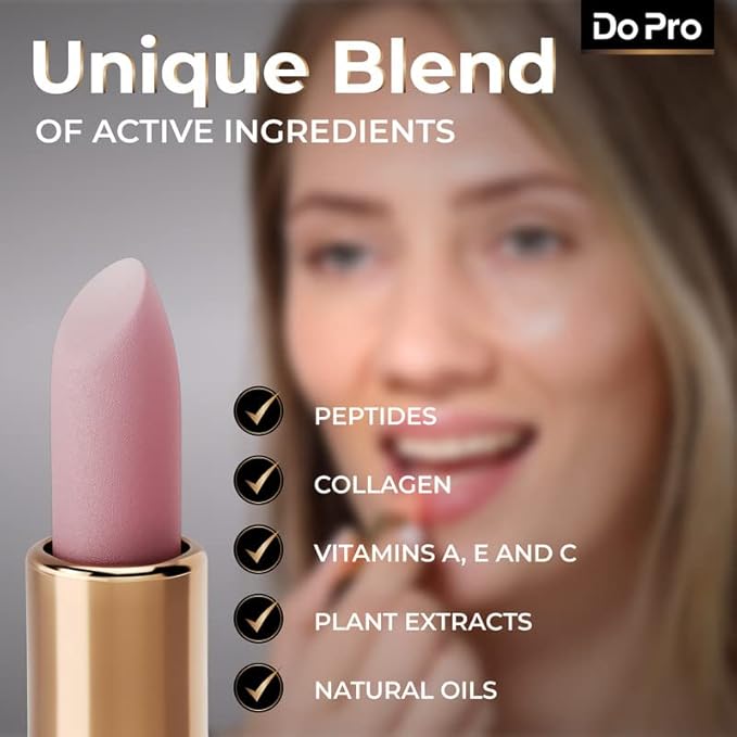 Intensive Boosting Lipgloss - Plumper Stick with Anti-Aging Stimulating Roller, Plumping Lip Stick with Hyaluronic Acid, Collagen, Vitamin C & E - Volumizing & Hydrating Lip Plumping Serum - 5ml
