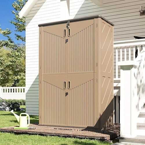 Aoxun Outdoor Storage Shed, 64 Cu.Ft Vertical Storage Sheds - Image 4