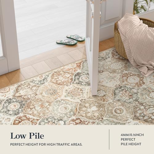 Lahome Moroccan Entryway Rug, 2x3 Kitchen Rugs Non Slip Washable - Image 3