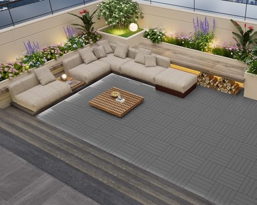 PrimeZone 108 PCS Plastic Interlocking Patio Deck Tiles Outdoor All Weather - Image 5