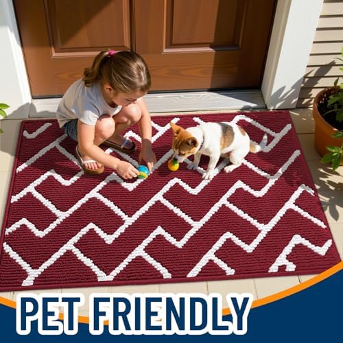 OLANLY Front Door Mat 48x32, Low-Profile Easy Clean Doormat - Image 6