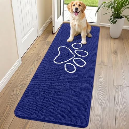 Smiry Dog Door Mat for Muddy Paws, Absorbent Non Slip Dirt Trapper by Smiry