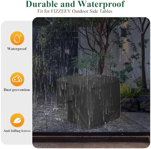 Outdoor Wicker End Side Tables Cover - Image 5
