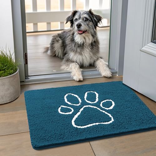 Smiry Dog Door Mat for Muddy Paws, Absorbent Non Slip Dirt Trapper by Smiry