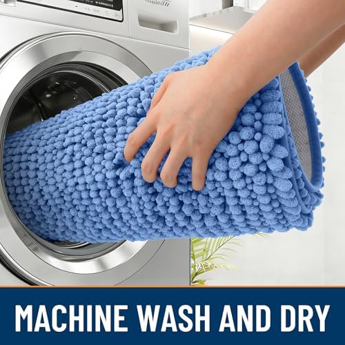 OLANLY Dog Door Mat for Muddy Paws 59x35, Extra Absorbent Chenille Mud Mat - Image 5