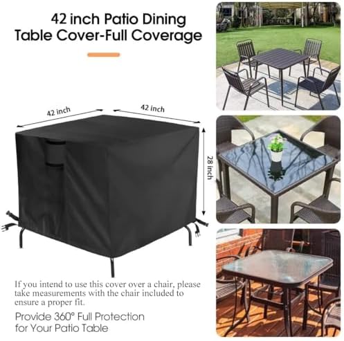 Outdoor Table Cover for 42 Inch Patio Bar Height Table - Image 2