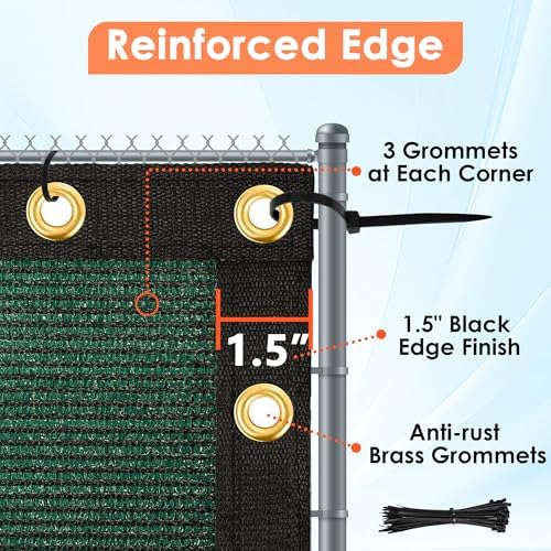 iCover 4x50ft Privacy Screen Fence, Outdoor Fencing Panels, Garden Windscreen - Image 5