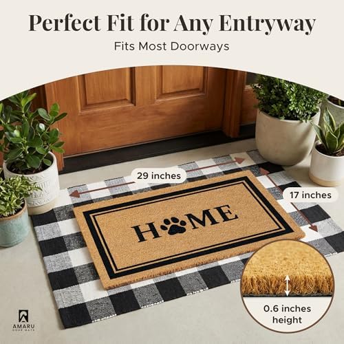 Coir Welcome Mat, Home Dog Classic, 17x29 in - Image 2