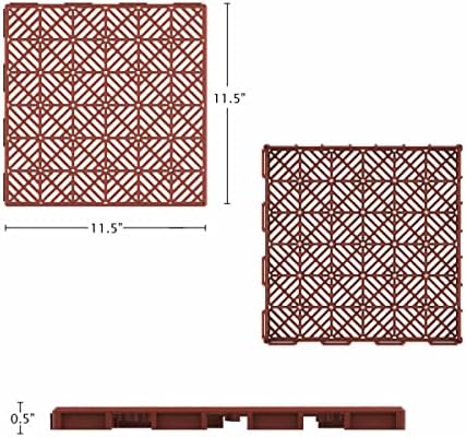 Deck Tiles - 30-Pack Polypropylene Interlocking Patio Tiles ? Outdoor Flooring - Image 7