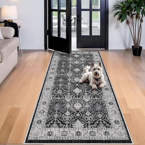 Washable 4x8 Hallway Runner Rug: Vintage 8ft Soft Runners - Image 2