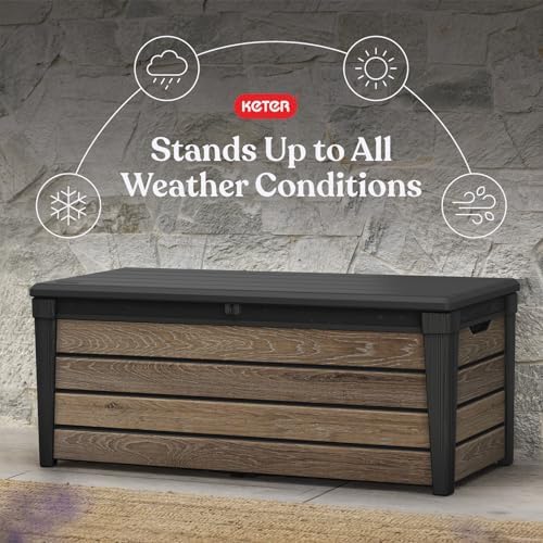 Keter Signature Collection 120 Gallon Resin Deck Box Organization and Storage - Image 3