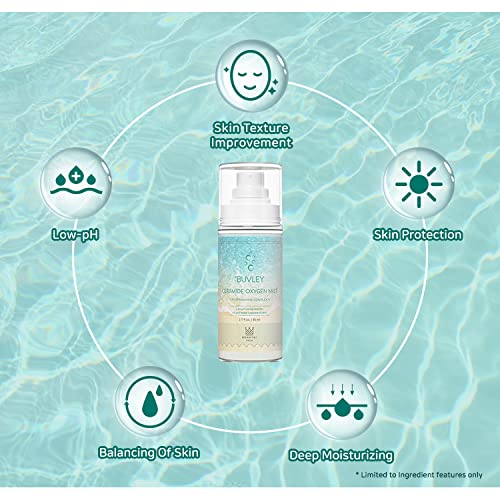 Ceramide Oxygen Face Mist | Low pH, Vegan, Cruelty Free | Hydrating Refreshing Soothing Facial Mist Spray with Antioxidants 2.7 Fl Oz (1)
