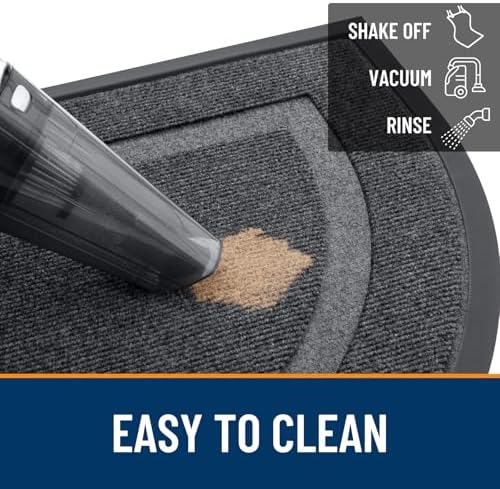 OLANLY Half Circle Front Door Mat Outside 59x23 All-Season Rubber Doormat - Image 6
