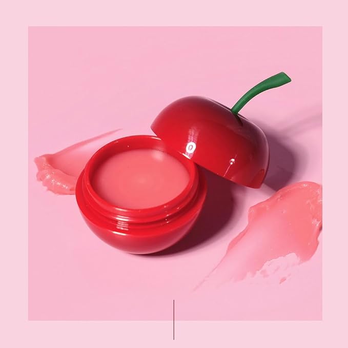 PS.PRETTYSKIN Moisturizing Korean Vegan Lip Balm 0.31oz. (9g) Smooth, Soft Texture, Hydrating, Natural Shine, Glossy (Cherry)