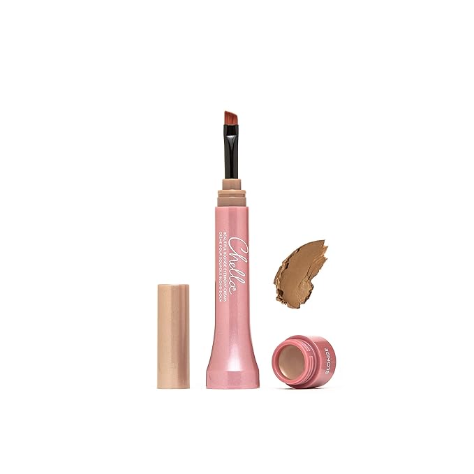 Chella Eyebrow Cream, Beautiful Blonde - Vegan, Cruelty Free, Paraben Free, Gluten Free Eyebrow Pomade Makeup - Long Wearing, Velvet Consistency, Water Resistant
