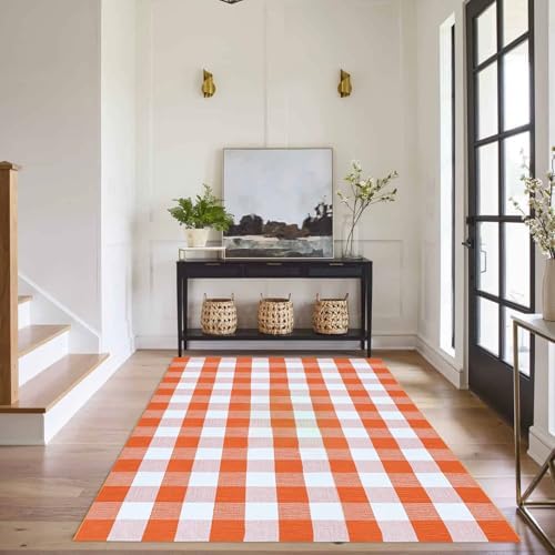 Buffalo Plaid Outdoor Rugs, Layering Rug - Image 6