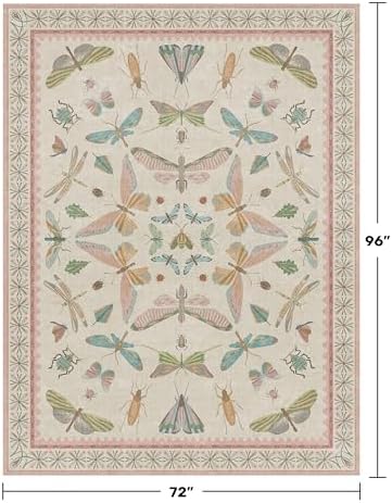 Pastel Pink Girls Rugs for Bedroom 6x8 - Image 2