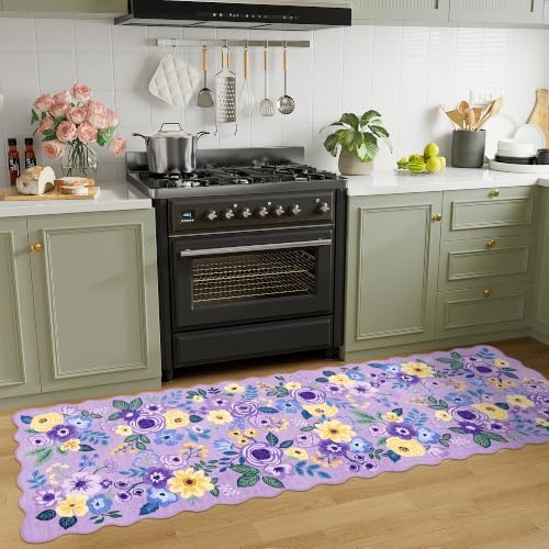 DUKINO 2x6 Runner Rug, Floral Washable Rug - Image 5