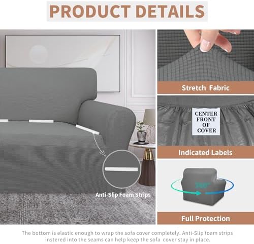 Easy-Going 100% Waterproof Chair Couch Cover, Stretch Jacquard Sofa Cover - Image 4