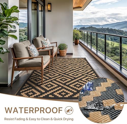 GENIMO Outdoor Rug, Waterproof Plastic Rugs - Image 2