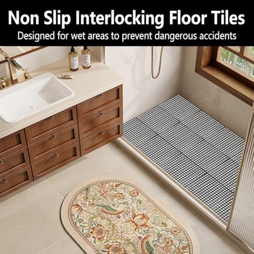 15 Pack Garage Floor Tiles, 12x12 Inch Interlocking Drainage Tiles - Image 5