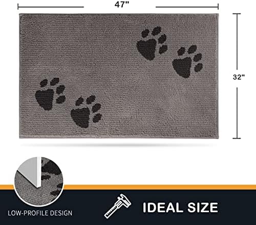 PURRUGS Dirt Trapping Door Mat Indoor Entrance, Light Grey - Image 2