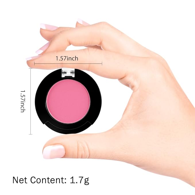 Monochrome Matte Eyeshadow Makeup Palette, Highly Pigmented Pink Red Eyeshadow Palette, Matte Pressed Powder Eye shadow Make up, Single Vegan Eye Shadow, Daily Evening Women Girls Makeup Eyeshadow 5#